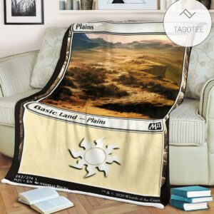 Game Mtg Magic The Gathering M21 262 Plains Fleece Blanket