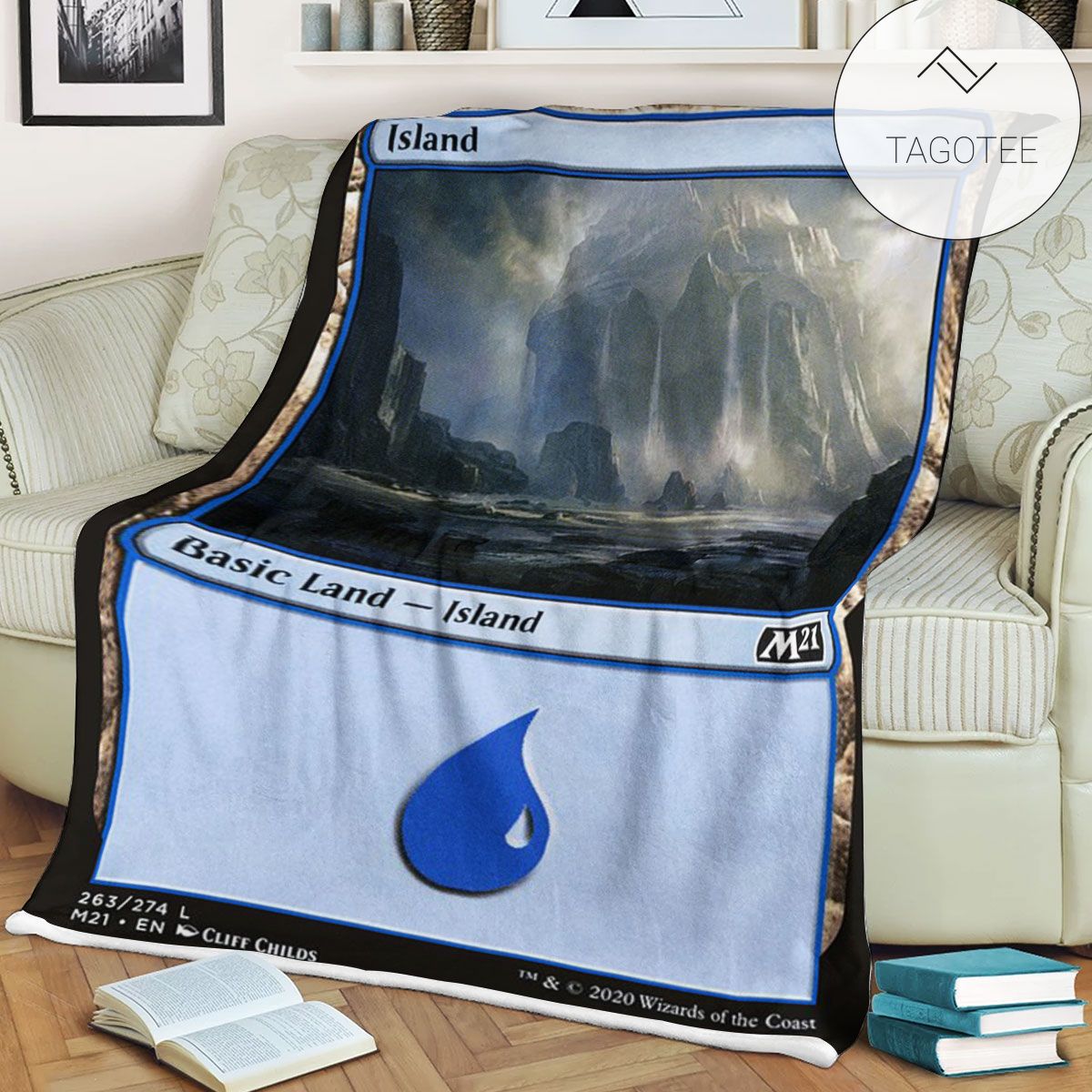 Game Mtg Magic The Gathering M21 263 Island Fleece Blanket Tagotee Game Mtg Magic The Gathering M21 263 Island Fleece Blanket Tagotee