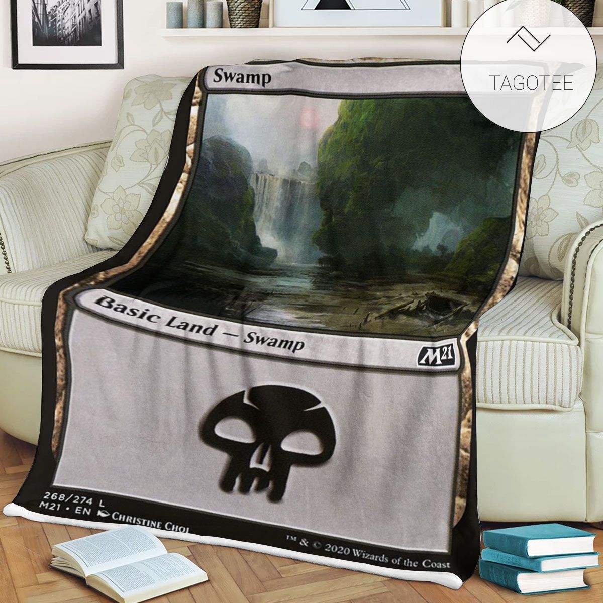 Game Mtg Magic The Gathering M21 268 Swamp Fleece Blanket Game Mtg Magic The Gathering M21 268 Swamp Fleece Blanket