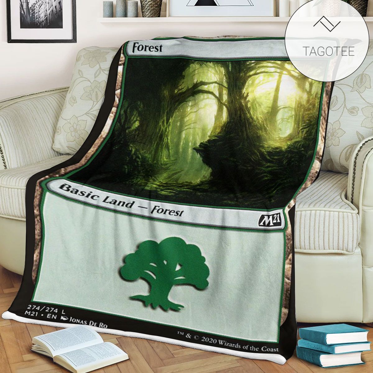 Game Mtg Magic The Gathering M21 274 Forest Fleece Blanket Game Mtg Magic The Gathering M21 274 Forest Fleece Blanket