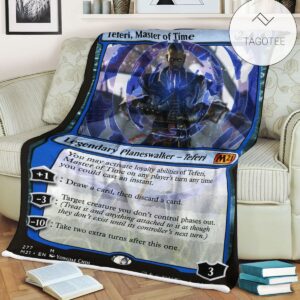 Game Mtg Magic The Gathering M21 277 Teferi Master Of Time Fleece Blanket Tagotee
