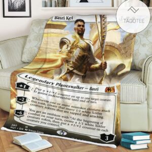 Game Mtg Magic The Gathering M21 280 Basri Ket Fleece Blanket