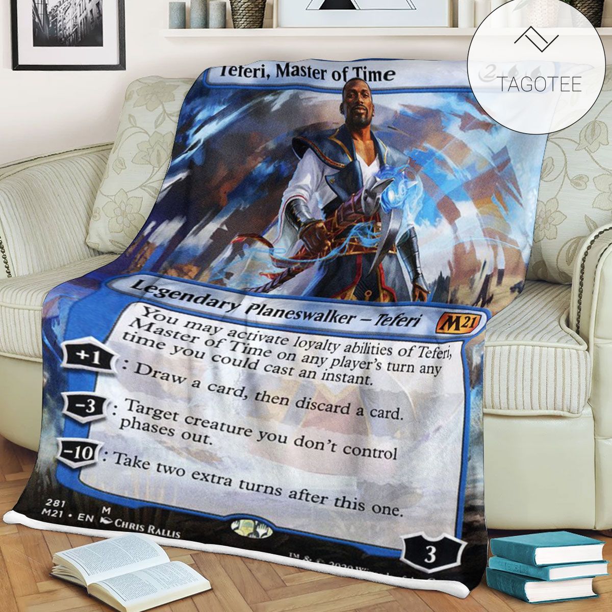 Game Mtg Magic The Gathering M21 281 Teferi Master Of Time Fleece Blanket Game Mtg Magic The Gathering M21 281 Teferi Master Of Time Fleece Blanket