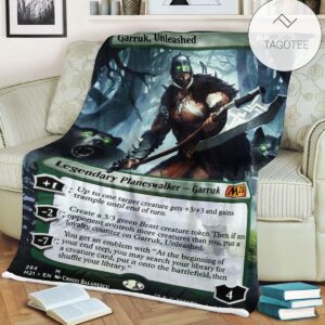 Game Mtg Magic The Gathering M21 284 Garruk Unleashed Fleece Blanket Tagotee