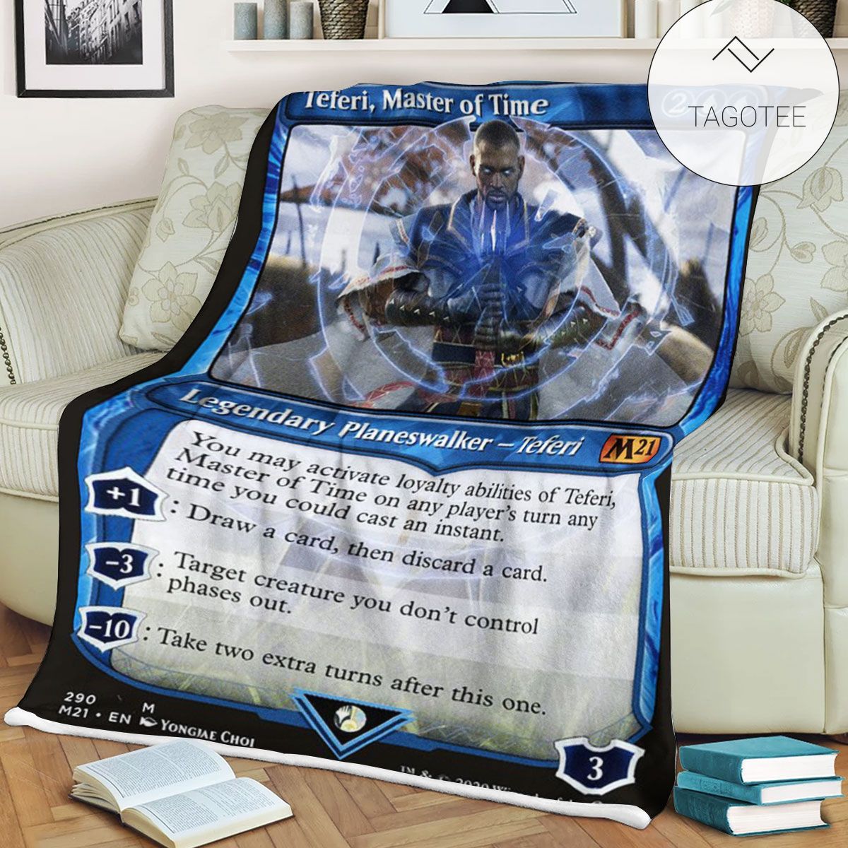 Game Mtg Magic The Gathering M21 290 Teferi Master Of Time Fleece Blanket Game Mtg Magic The Gathering M21 290 Teferi Master Of Time Fleece Blanket