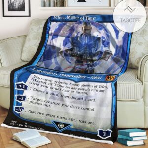 Game Mtg Magic The Gathering M21 293 Teferi Master Of Time Fleece Blanket Tagotee