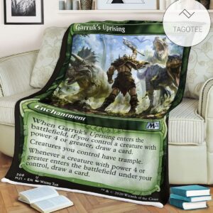 Game Mtg Magic The Gathering M21 308 Garruk S Uprising Fleece Blanket