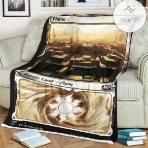 Game Mtg Magic The Gathering M21 309 Plains Fleece Blanket