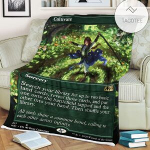 Game Mtg Magic The Gathering M21 317 Cultivate Fleece Blanket