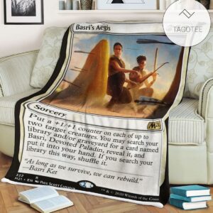 Game Mtg Magic The Gathering M21 322 Basri S Aegis Fleece Blanket
