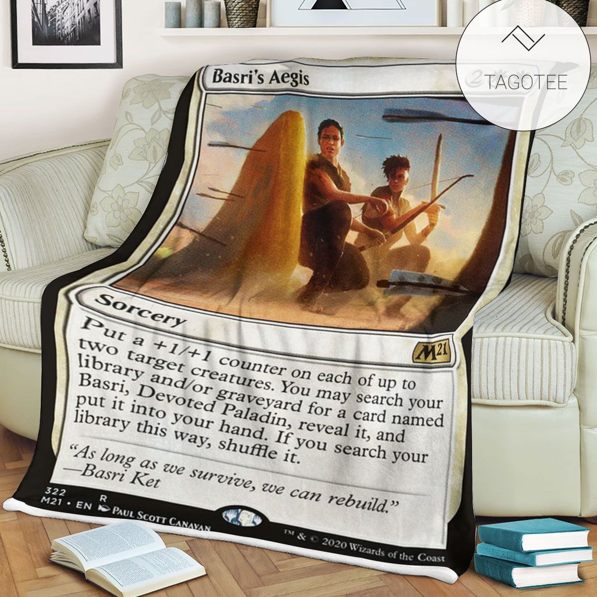 Game Mtg Magic The Gathering M21 322 Basri S Aegis Fleece Blanket Game Mtg Magic The Gathering M21 322 Basri S Aegis Fleece Blanket