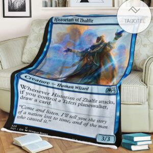 Game Mtg Magic The Gathering M21 325 Historian Of Zhalfir Fleece Blanket