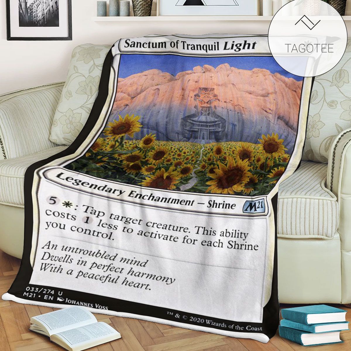 Game Mtg Magic The Gathering M21 33 Sanctum Of Tranquil Light Fleece Blanket Game Mtg Magic The Gathering M21 33 Sanctum Of Tranquil Light Fleece Blanket