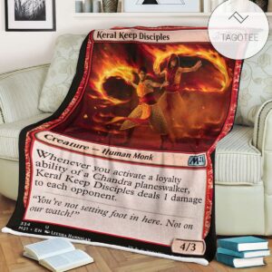 Game Mtg Magic The Gathering M21 334 Keral Keep Disciples Fleece Blanket