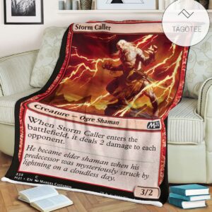 Game Mtg Magic The Gathering M21 335 Storm Caller Fleece Blanket