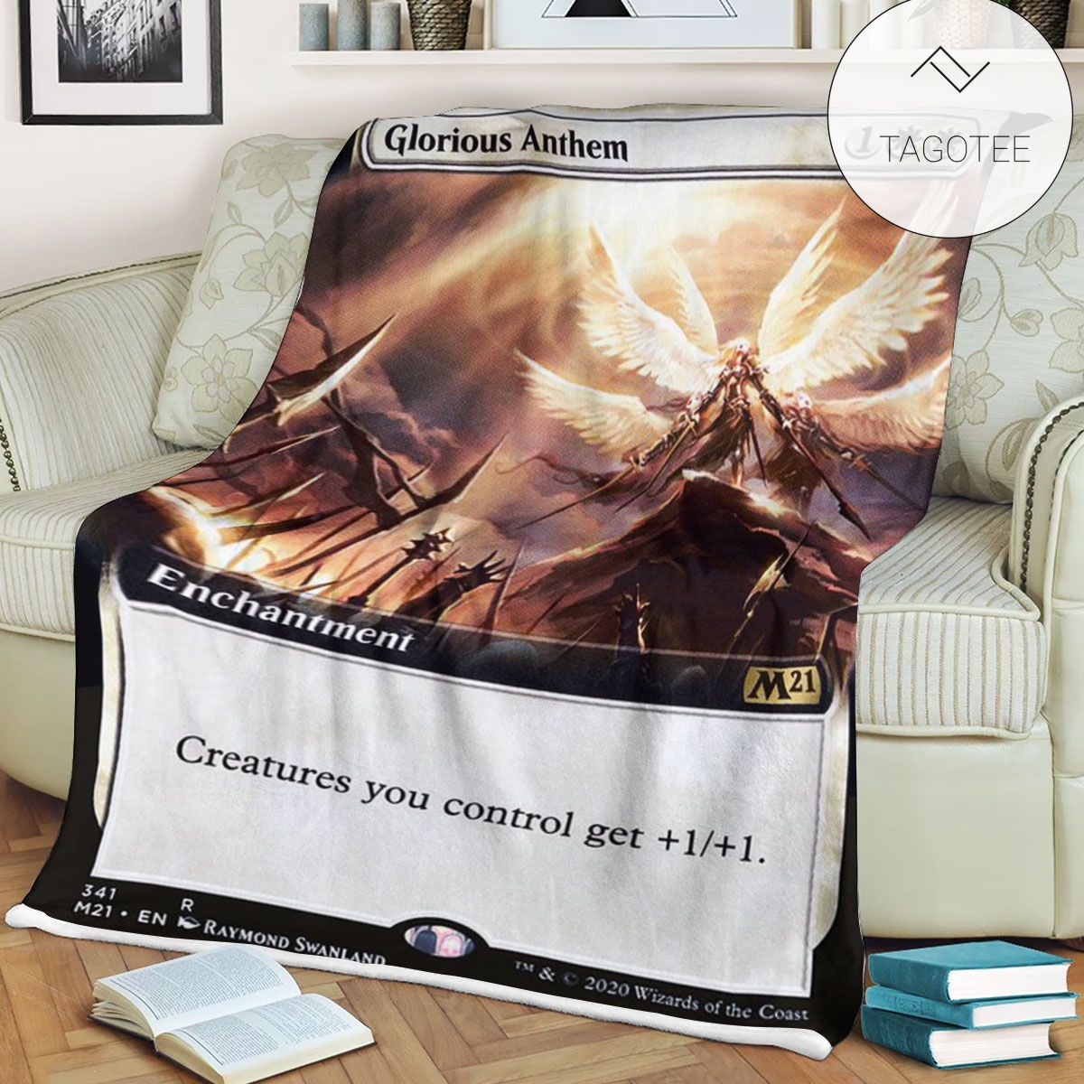 Game Mtg Magic The Gathering M21 341 Glorious Anthem Fleece Blanket Game Mtg Magic The Gathering M21 341 Glorious Anthem Fleece Blanket