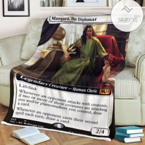 Game Mtg Magic The Gathering M21 343 Mangara The Diplomat Fleece Blanket Tagotee