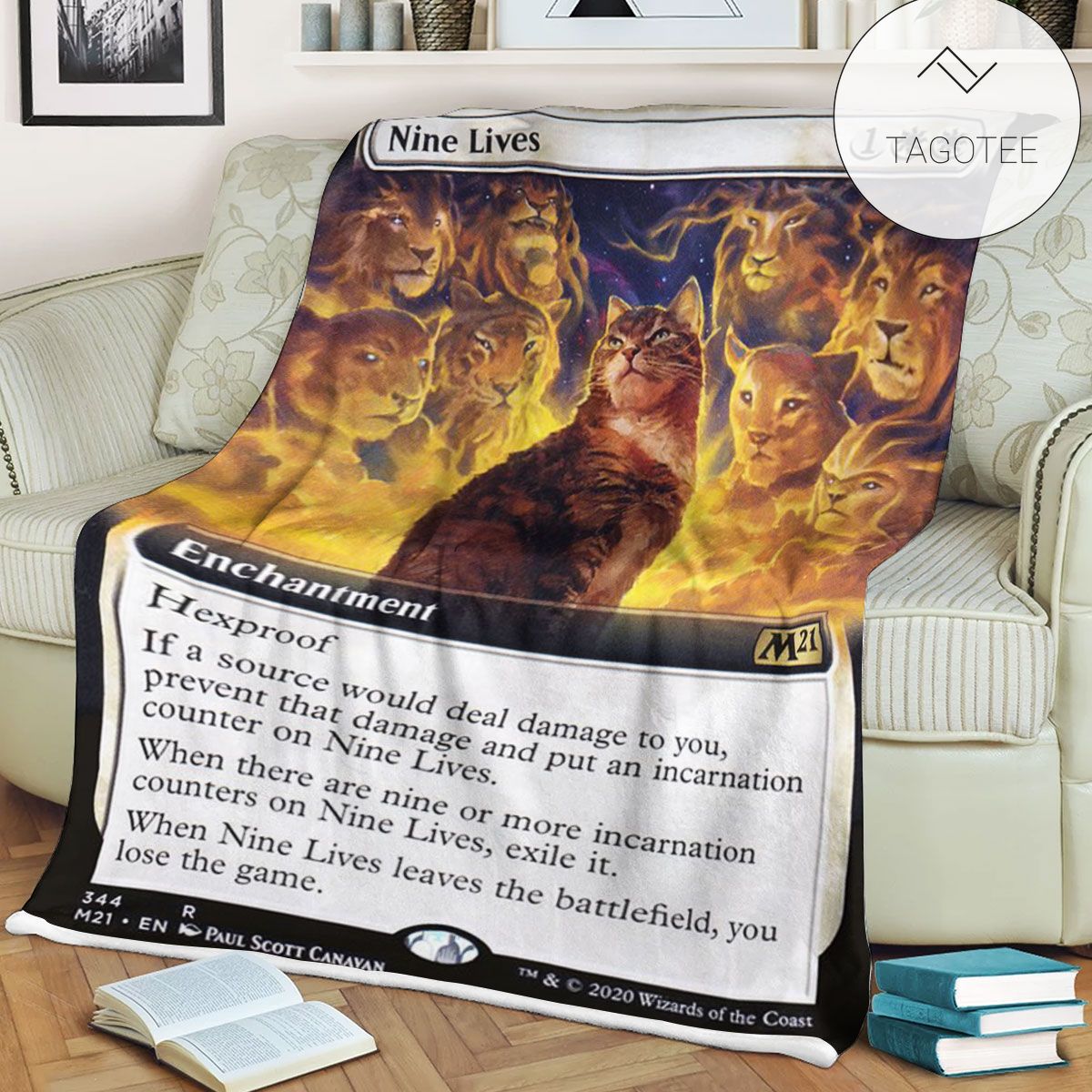 Game Mtg Magic The Gathering M21 344 Nine Lives Fleece Blanket Game Mtg Magic The Gathering M21 344 Nine Lives Fleece Blanket