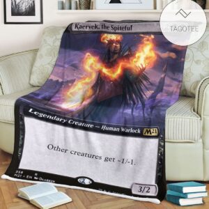 Game Mtg Magic The Gathering M21 358 Kaervek The Spiteful Fleece Blanket Tagotee