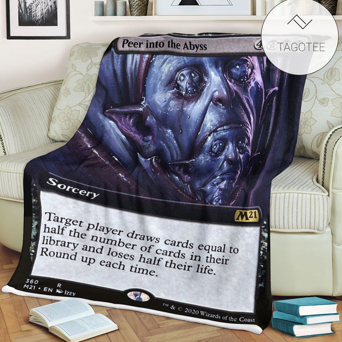 Game Mtg Magic The Gathering M21 360 Peer Into The Abyss Fleece Blanket Game Mtg Magic The Gathering M21 360 Peer Into The Abyss Fleece Blanket