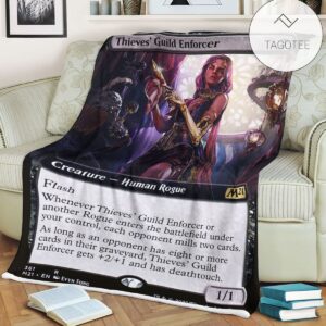 Game Mtg Magic The Gathering M21 361 Thieves Guild Enforcer Fleece Blanket