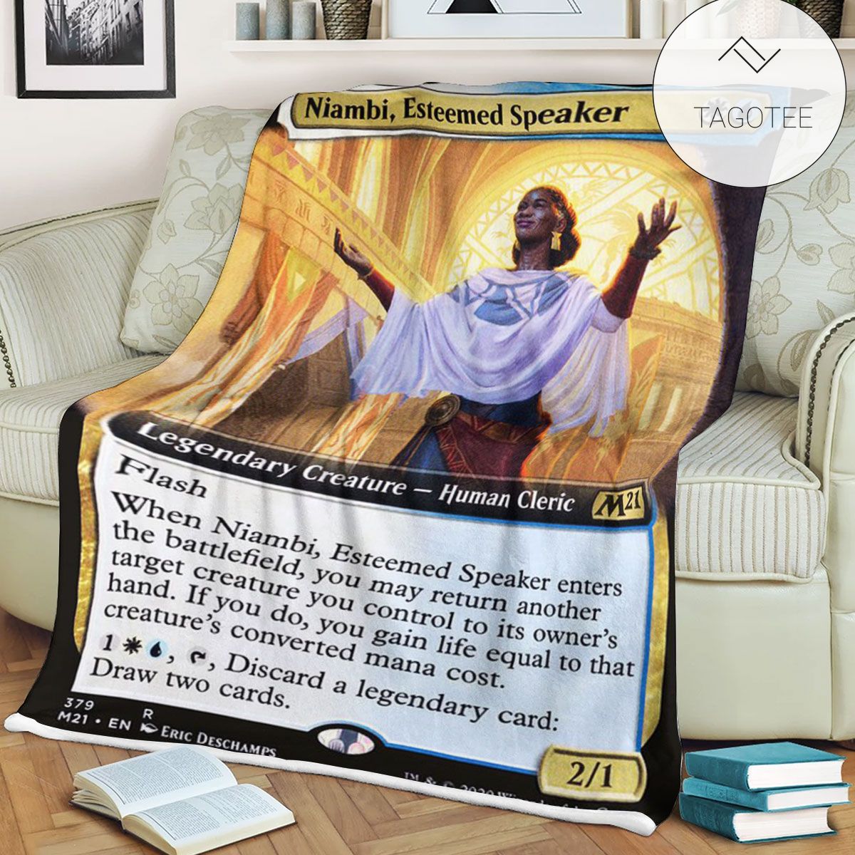 Game Mtg Magic The Gathering M21 379 Niambi Esteemed Speaker Fleece Blanket Game Mtg Magic The Gathering M21 379 Niambi Esteemed Speaker Fleece Blanket