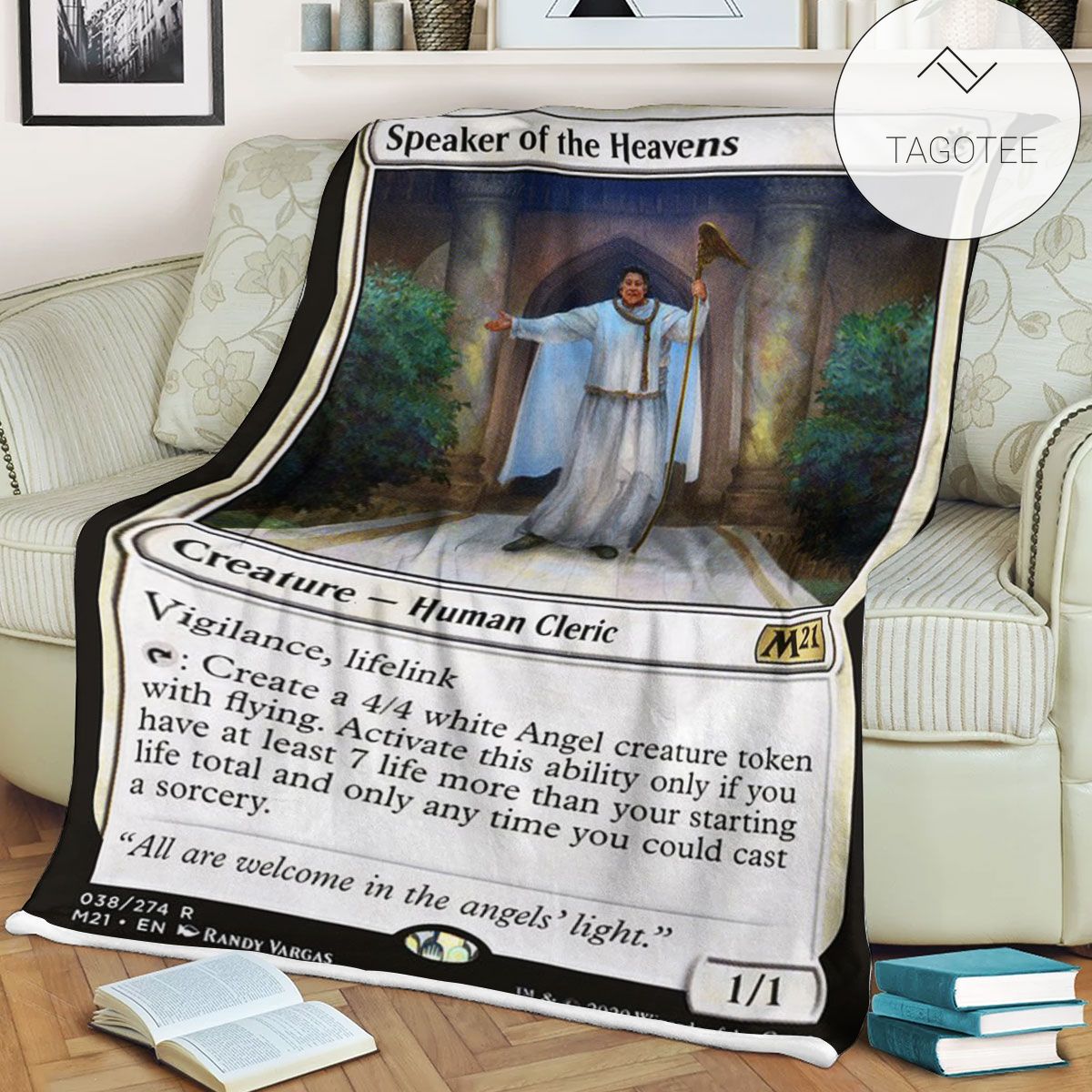 Game Mtg Magic The Gathering M21 38 Speaker Of The Heavens Fleece Blankett Tagotee Game Mtg Magic The Gathering M21 38 Speaker Of The Heavens Fleece Blankett Tagotee