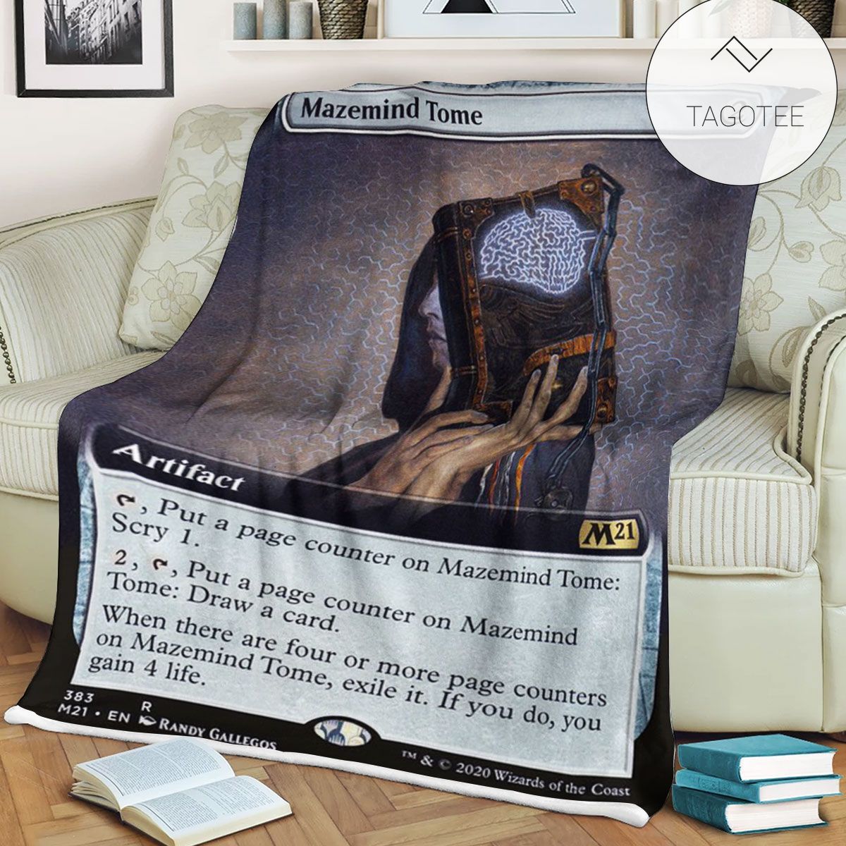 Game Mtg Magic The Gathering M21 383 Mazemind Tome Fleece Blanket Game Mtg Magic The Gathering M21 383 Mazemind Tome Fleece Blanket