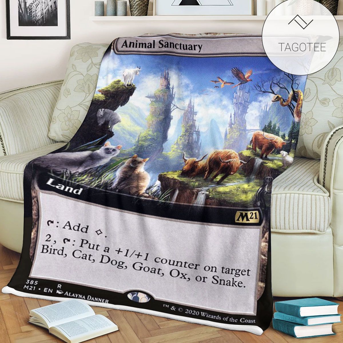 Game Mtg Magic The Gathering M21 385 Animal Sanctuary Fleece Blanket Game Mtg Magic The Gathering M21 385 Animal Sanctuary Fleece Blanket