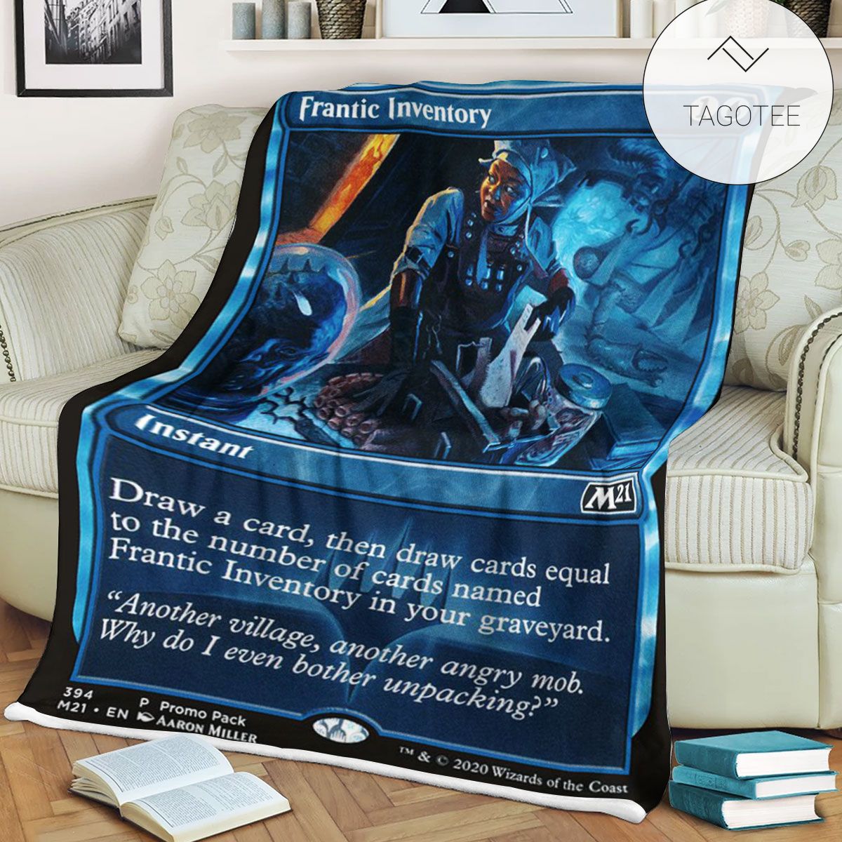 Game Mtg Magic The Gathering M21 394 Frantic Inventory Fleece Blanket Game Mtg Magic The Gathering M21 394 Frantic Inventory Fleece Blanket