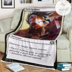 Game Mtg Magic The Gathering M21 40 Swift Response Fleece Blanket