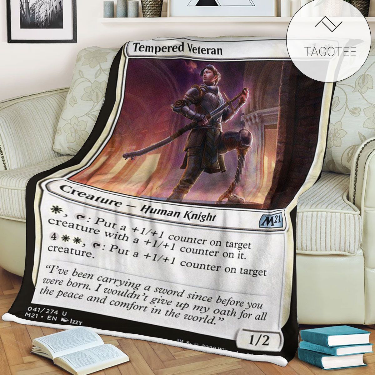 Game Mtg Magic The Gathering M21 41 Tempered Veteran Fleece Blanket Game Mtg Magic The Gathering M21 41 Tempered Veteran Fleece Blanket