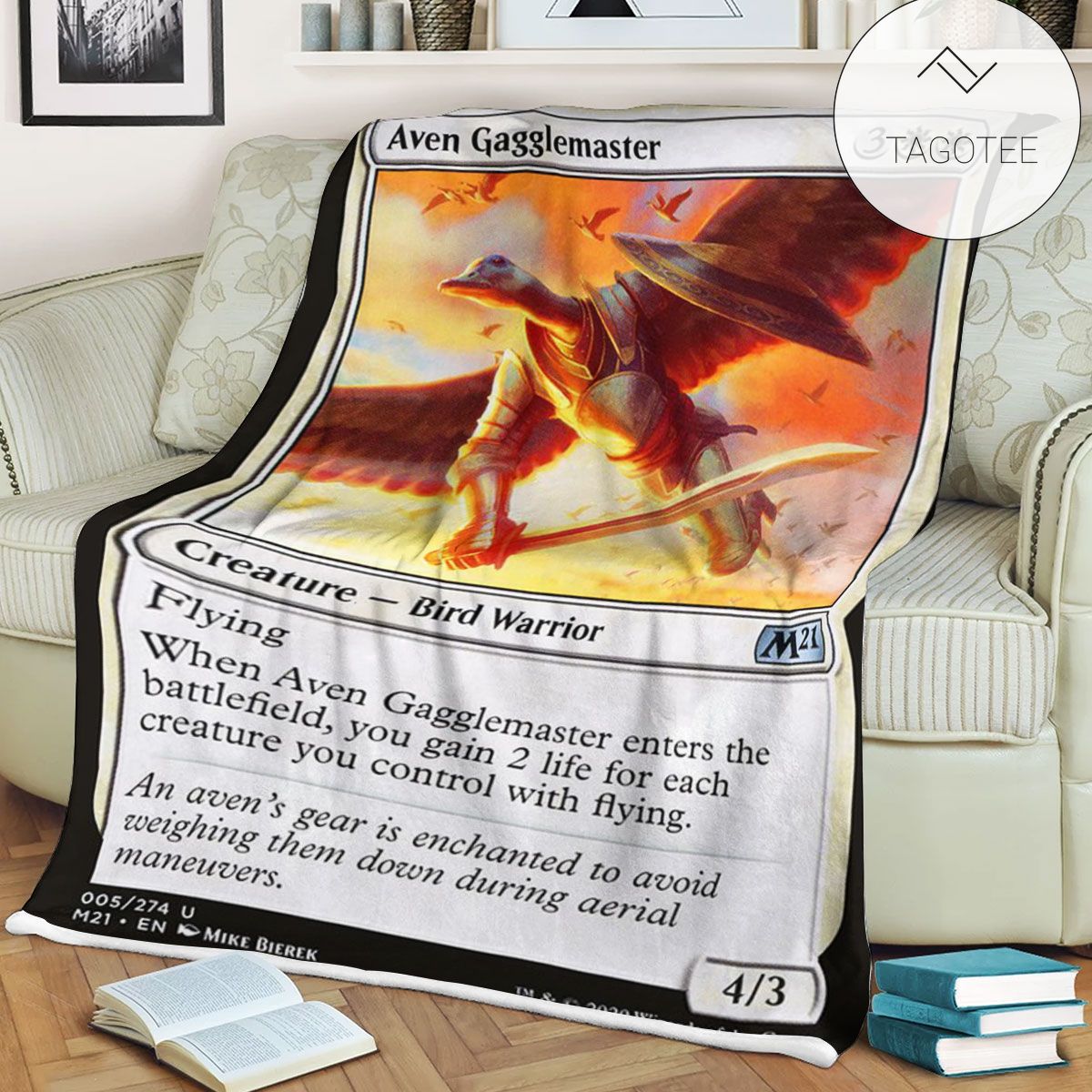 Game Mtg Magic The Gathering M21 5 Aven Gagglemaster Fleece Blanket Game Mtg Magic The Gathering M21 5 Aven Gagglemaster Fleece Blanket