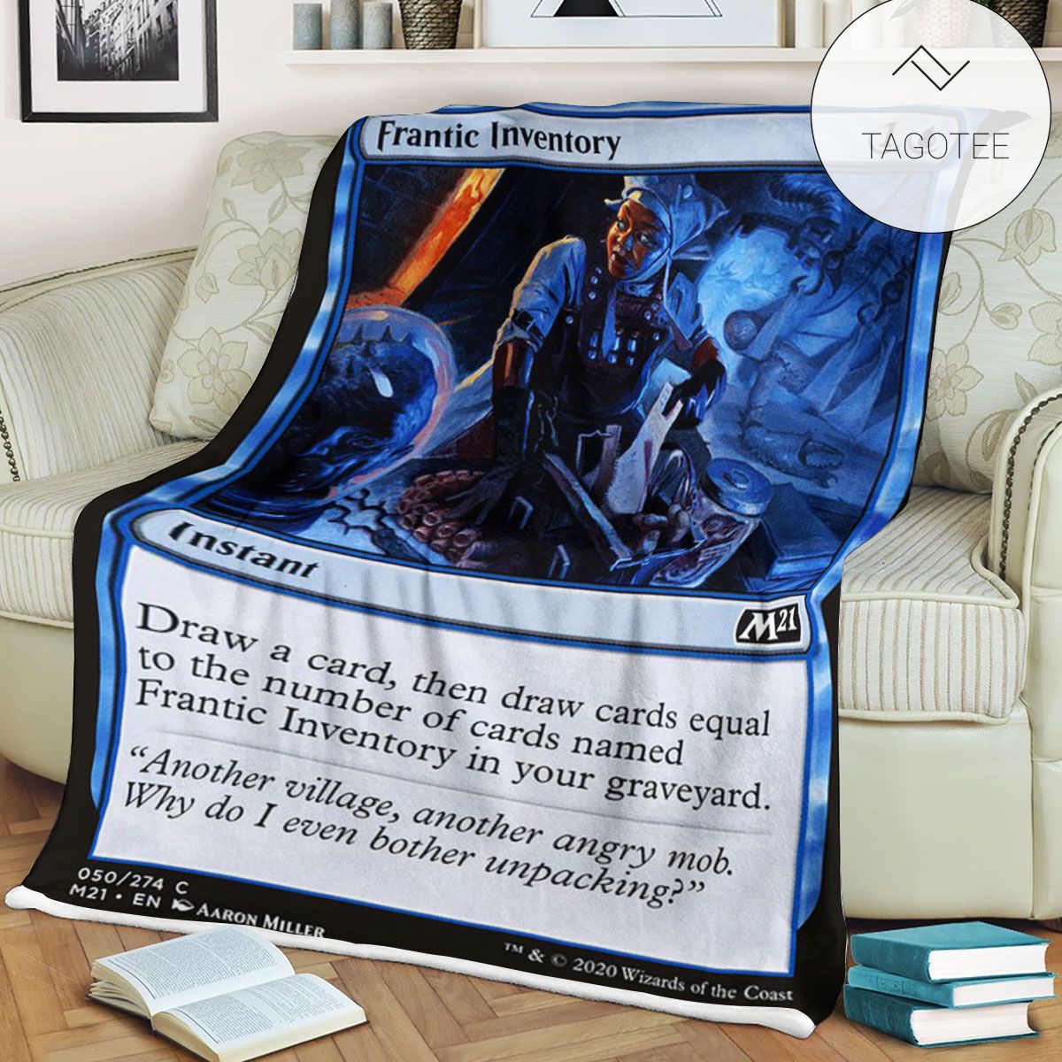 Game Mtg Magic The Gathering M21 50 Frantic Inventory Fleece Blanket Game Mtg Magic The Gathering M21 50 Frantic Inventory Fleece Blanket