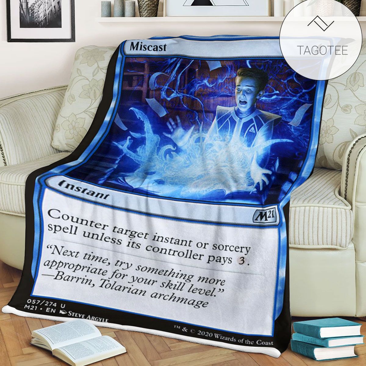 Game Mtg Magic The Gathering M21 57 Miscast Fleece Blanket Game Mtg Magic The Gathering M21 57 Miscast Fleece Blanket