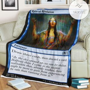 Game Mtg Magic The Gathering M21 61 Rain Of Revelation Fleece Blanket