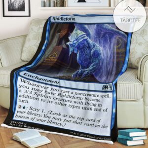 Game Mtg Magic The Gathering M21 64 Riddleform Fleece Blanket Tagotee