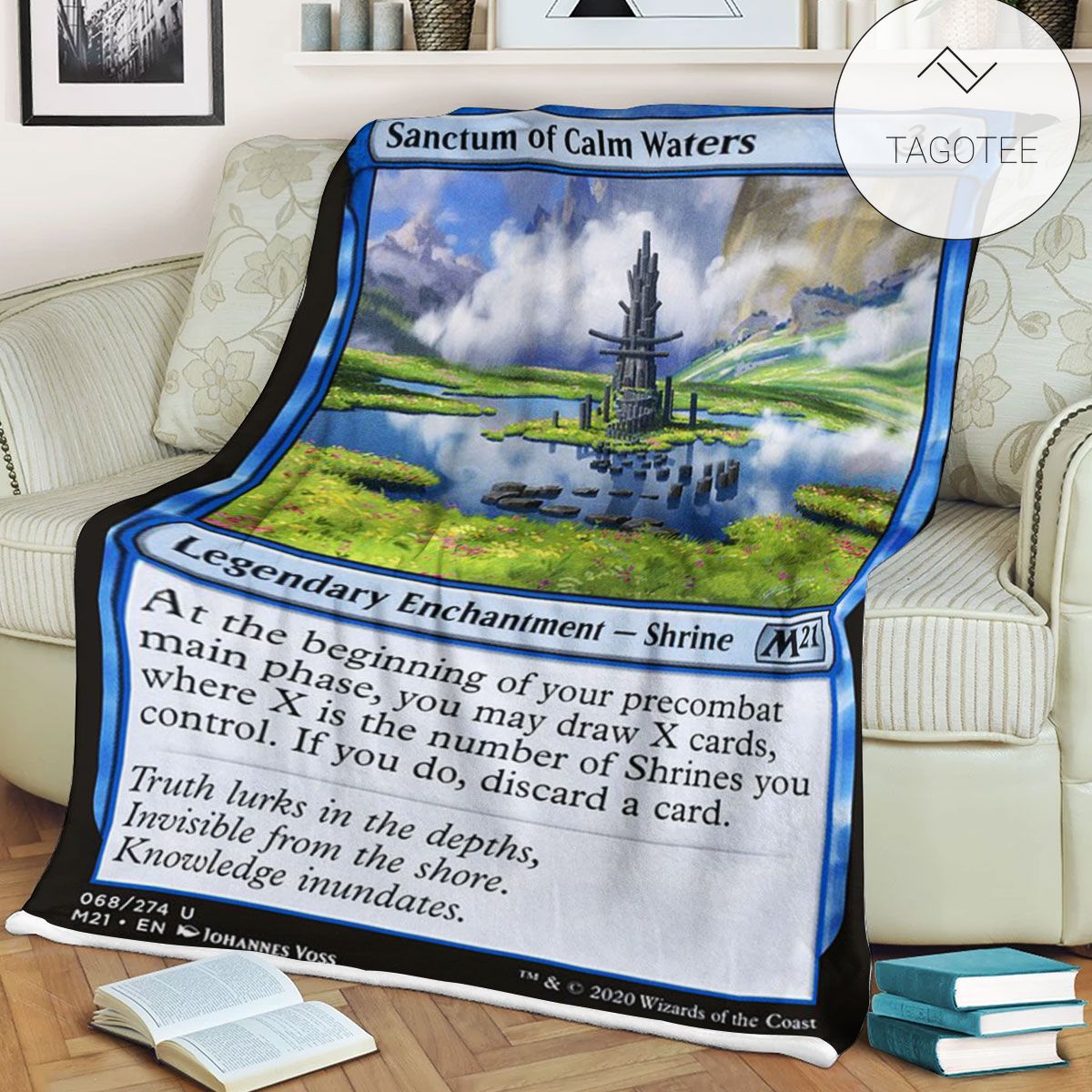 Game Mtg Magic The Gathering M21 68 Sanctum Of Calm Waters Fleece Blanket Game Mtg Magic The Gathering M21 68 Sanctum Of Calm Waters Fleece Blanket