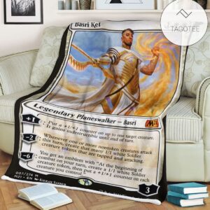 Game Mtg Magic The Gathering M21 7 Basri Ket Fleece Blanket Tagotee