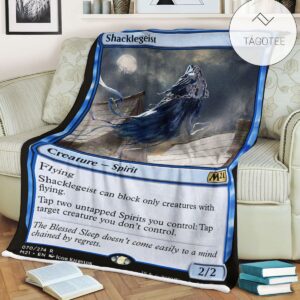 Game Mtg Magic The Gathering M21 70 Shacklegeist Fleece Blanket Tagotee