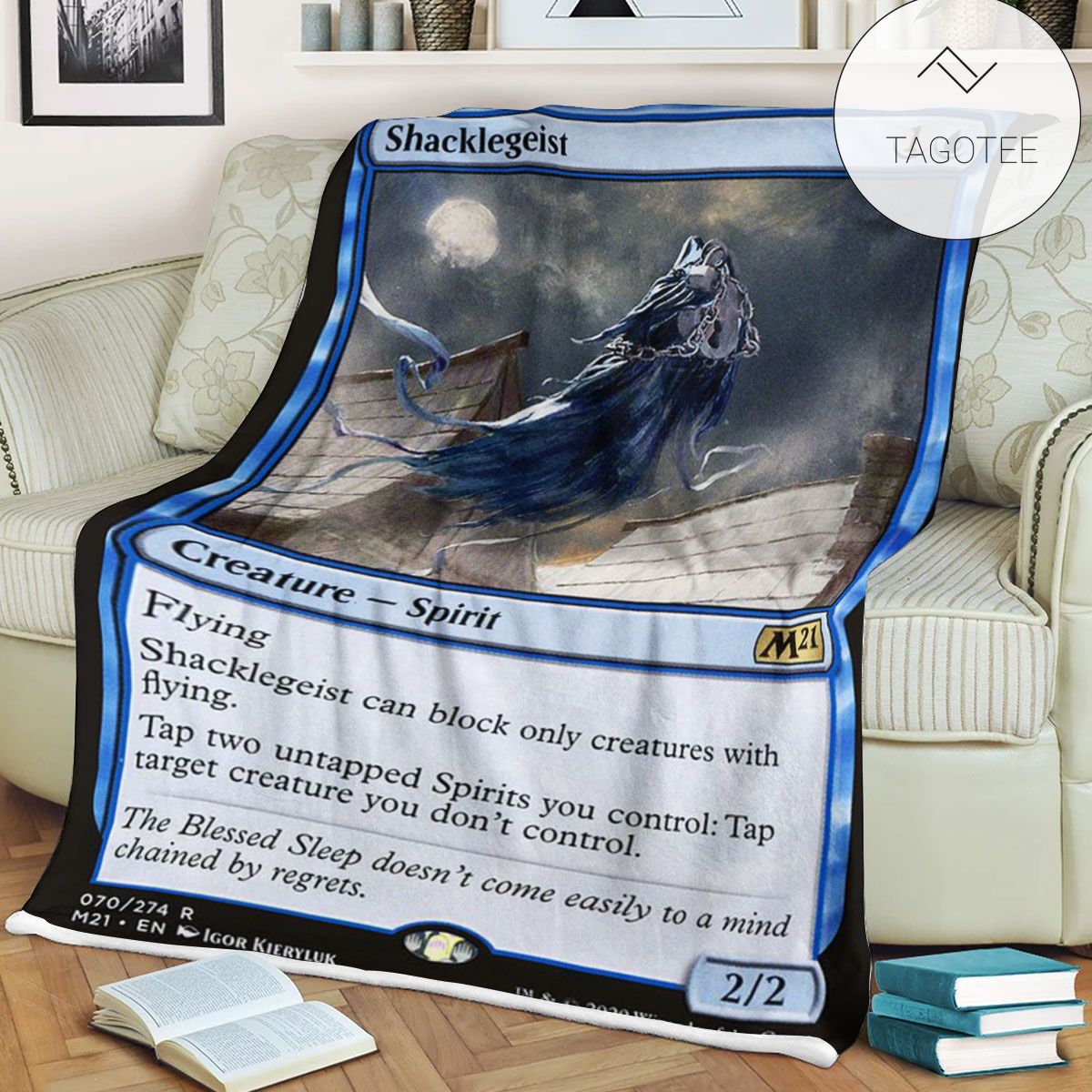 Game Mtg Magic The Gathering M21 70 Shacklegeist Fleece Blanket Tagotee Game Mtg Magic The Gathering M21 70 Shacklegeist Fleece Blanket Tagotee