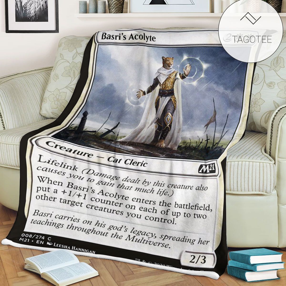 Game Mtg Magic The Gathering M21 8 Basri S Acolyte Fleece Blanket Game Mtg Magic The Gathering M21 8 Basri S Acolyte Fleece Blanket