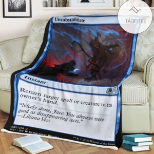 Game Mtg Magic The Gathering M21 82 Unsubstantiate Fleece Blanket