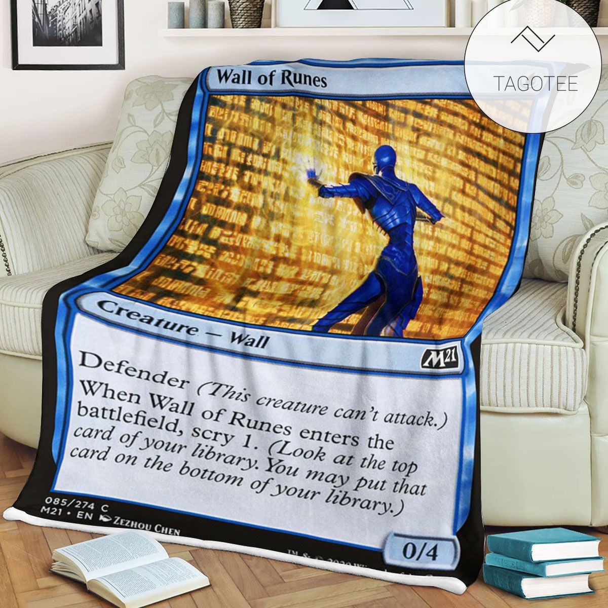Game Mtg Magic The Gathering M21 85 Wall Of Runes Fleece Blanket Game Mtg Magic The Gathering M21 85 Wall Of Runes Fleece Blanket