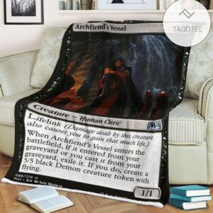 Game Mtg Magic The Gathering M21 88 Archfiend S Vessel Fleece Blanket