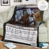 Game Mtg Magic The Gathering M21 91 Caged Zombie Fleece Blanket Tagotee