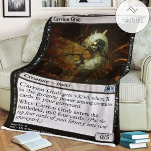Game Mtg Magic The Gathering M21 92 Carrion Grub Fleece Blanket