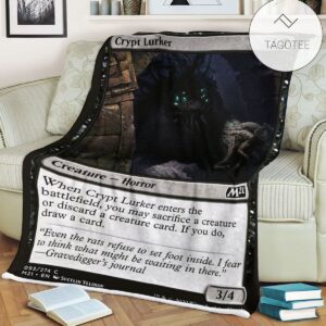 Game Mtg Magic The Gathering M21 93 Crypt Lurker Fleece Blanket Tagotee