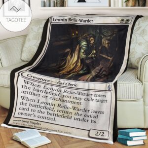 Game Mtg Magic The Gathering Mbs 10 Leonin Relic Warder Fleece Blanket