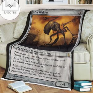 Game Mtg Magic The Gathering Mbs 118 Myr Welder Fleece Blanket